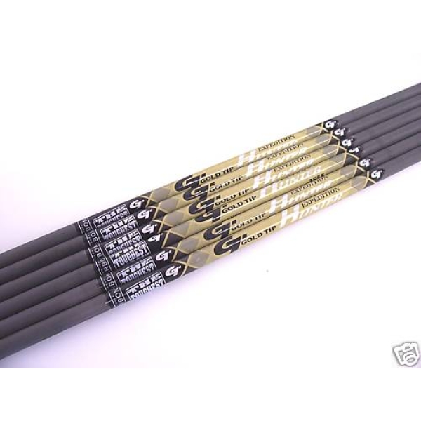 6 Gold Tip 20″ Crossbow Bolts 100% Fibra de Carbono