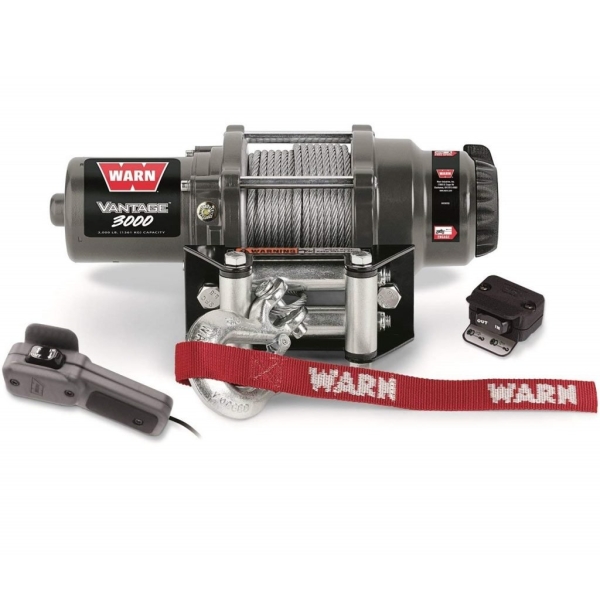 Warn Vantage 3000 Lbs, 12 Volt Winch with Synthetic Rope‎ (Control Remoto)