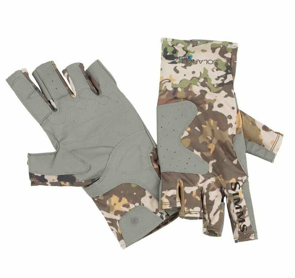 Size Large Simms Solarflex Guide Glove River Camo Sale & Free US Shipping 