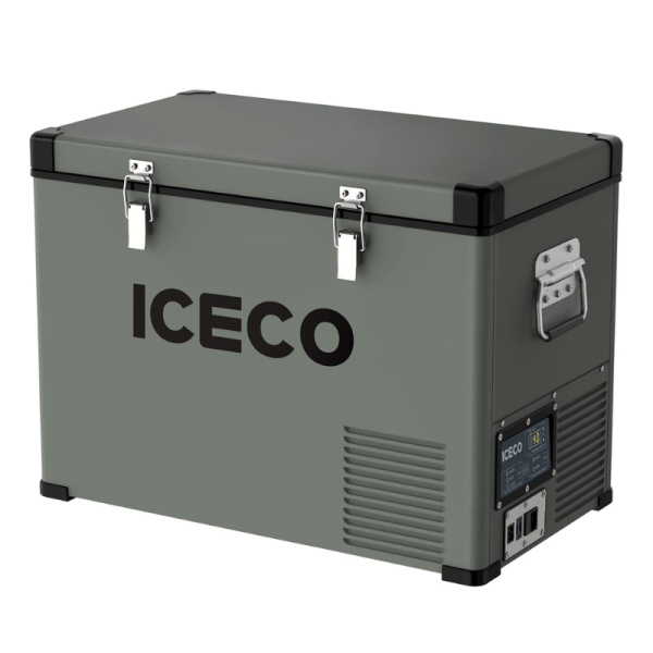 ICECO Refrigerador portátil VL45 con compresor SECOP, refrigerador compacto platino de 45 litros, CC 12/24 V, CA 110-240 V, 0 ℉ a 50 ℉