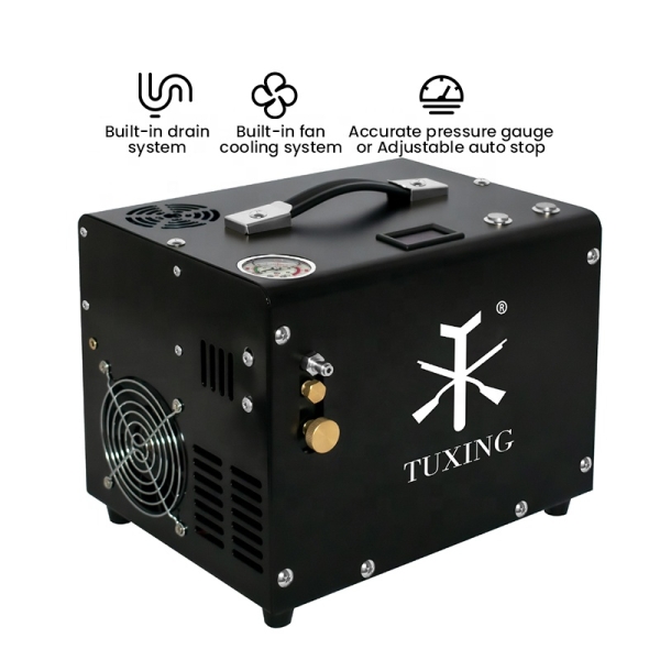 Compresor Portátil TUXING 12V 110V 220V 300bar 4500PSI Parada Automática,Compresor PCP