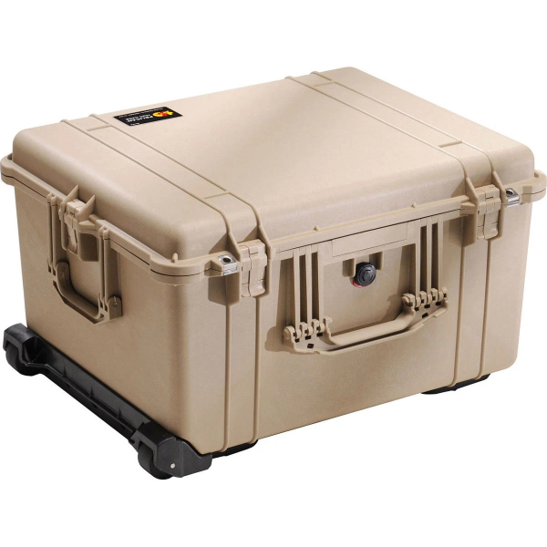 Pelican 1620 Watertight Hard Case with Wheels without Foam, Desert Tan